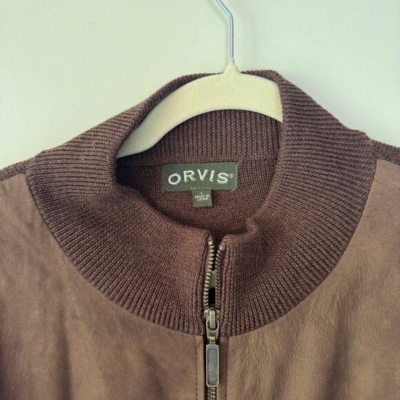 Orvis Suede / Wool Bomber Sweater - Picture 6 of 8